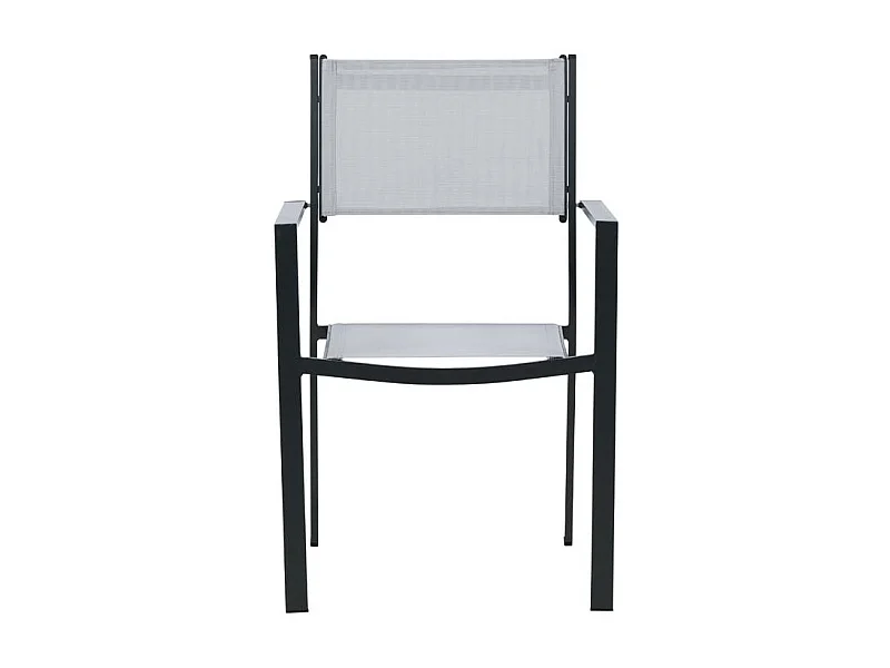 Copacabana Gartenstuhl stapelbar grau, schwarz.