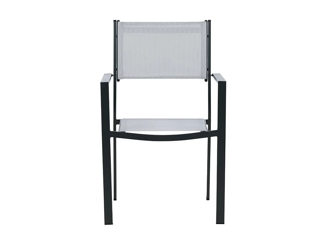 Copacabana Gartenstuhl stapelbar grau, schwarz.
