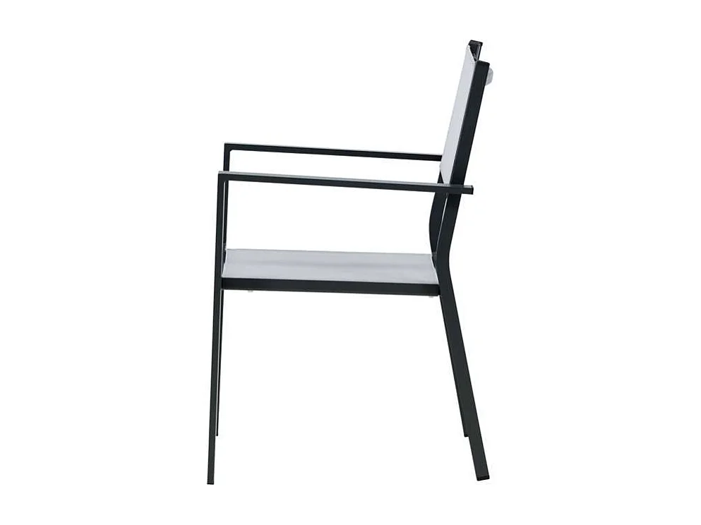 Copacabana Gartenstuhl stapelbar grau, schwarz.