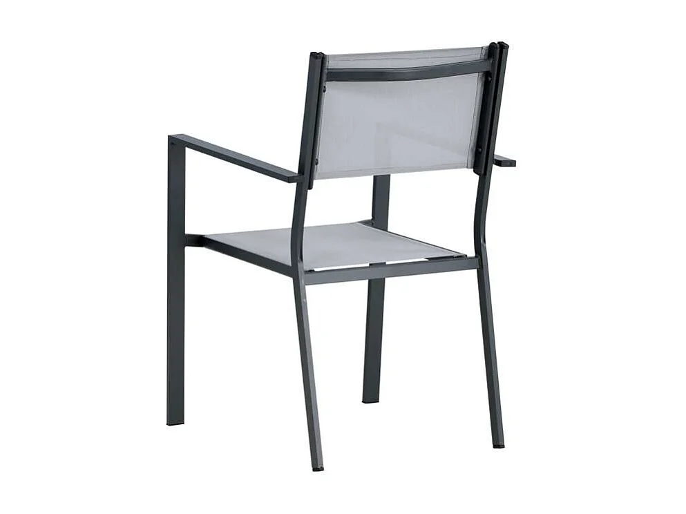 Copacabana Gartenstuhl stapelbar grau, schwarz.