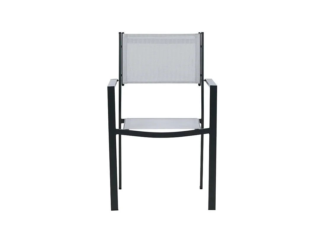 Copacabana chaise de jardin empilable gris, noir.
