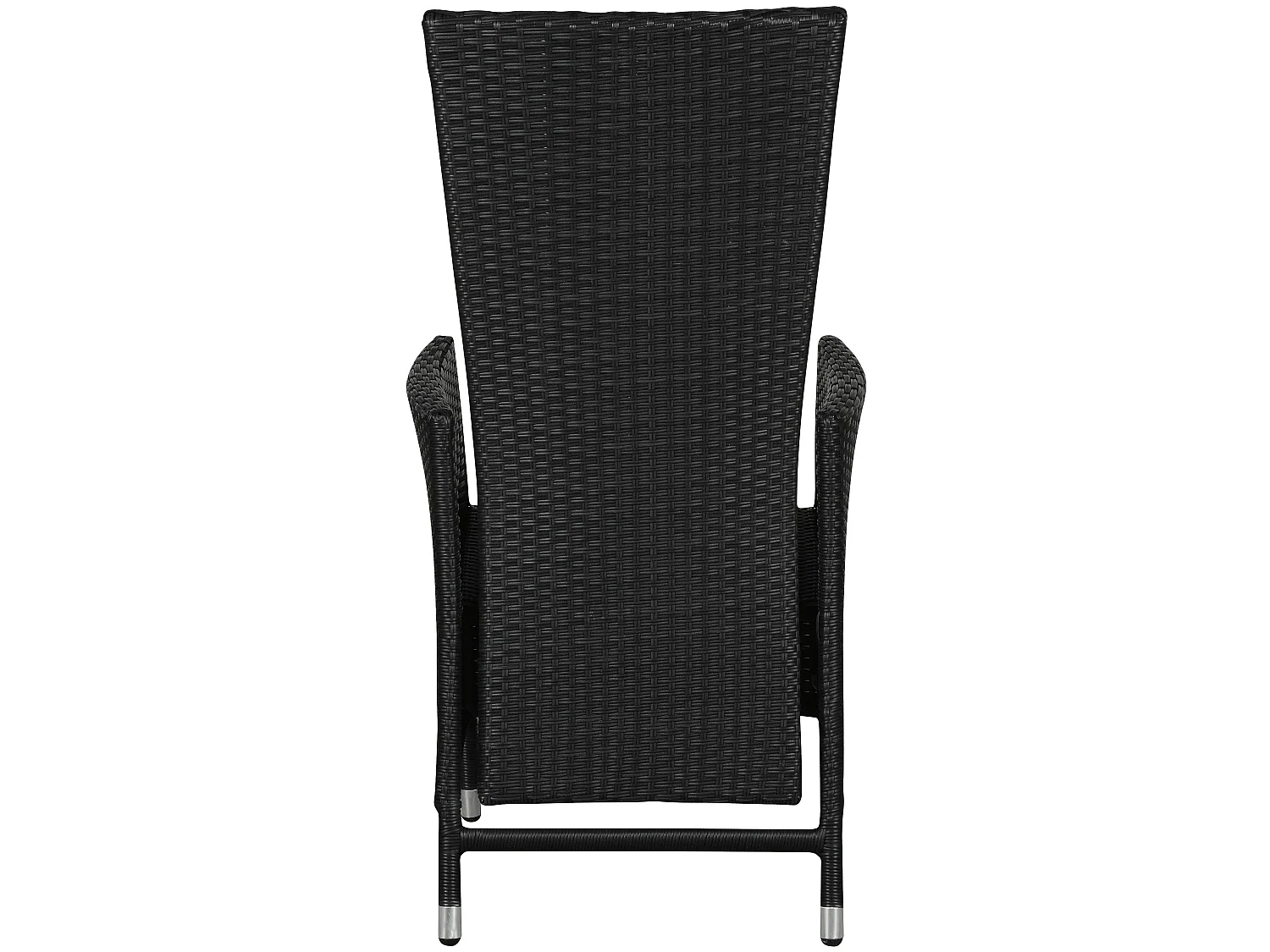 Joops 1 x chaise de jardin, avec poignée d'inclinaison et réglage continu du dossier, noir.