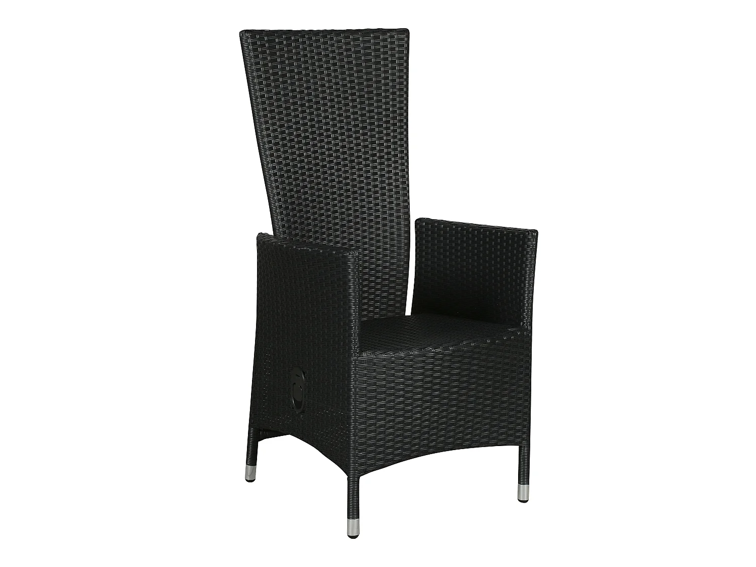 Joops 1 x chaise de jardin, avec poignée d'inclinaison et réglage continu du dossier, noir.
