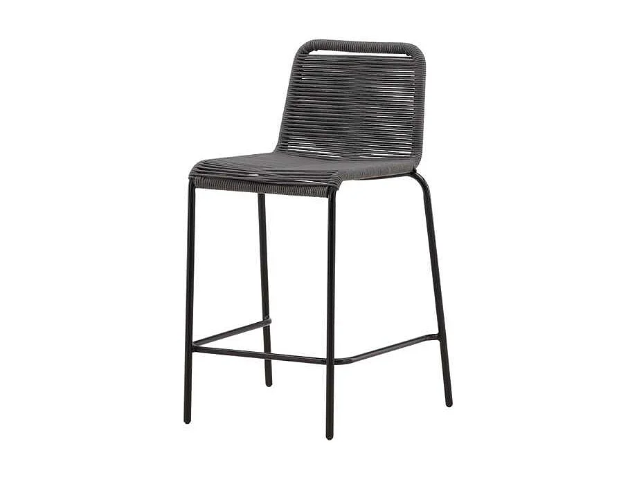 Lindos jardin tabouret de bar empilable gris foncé.