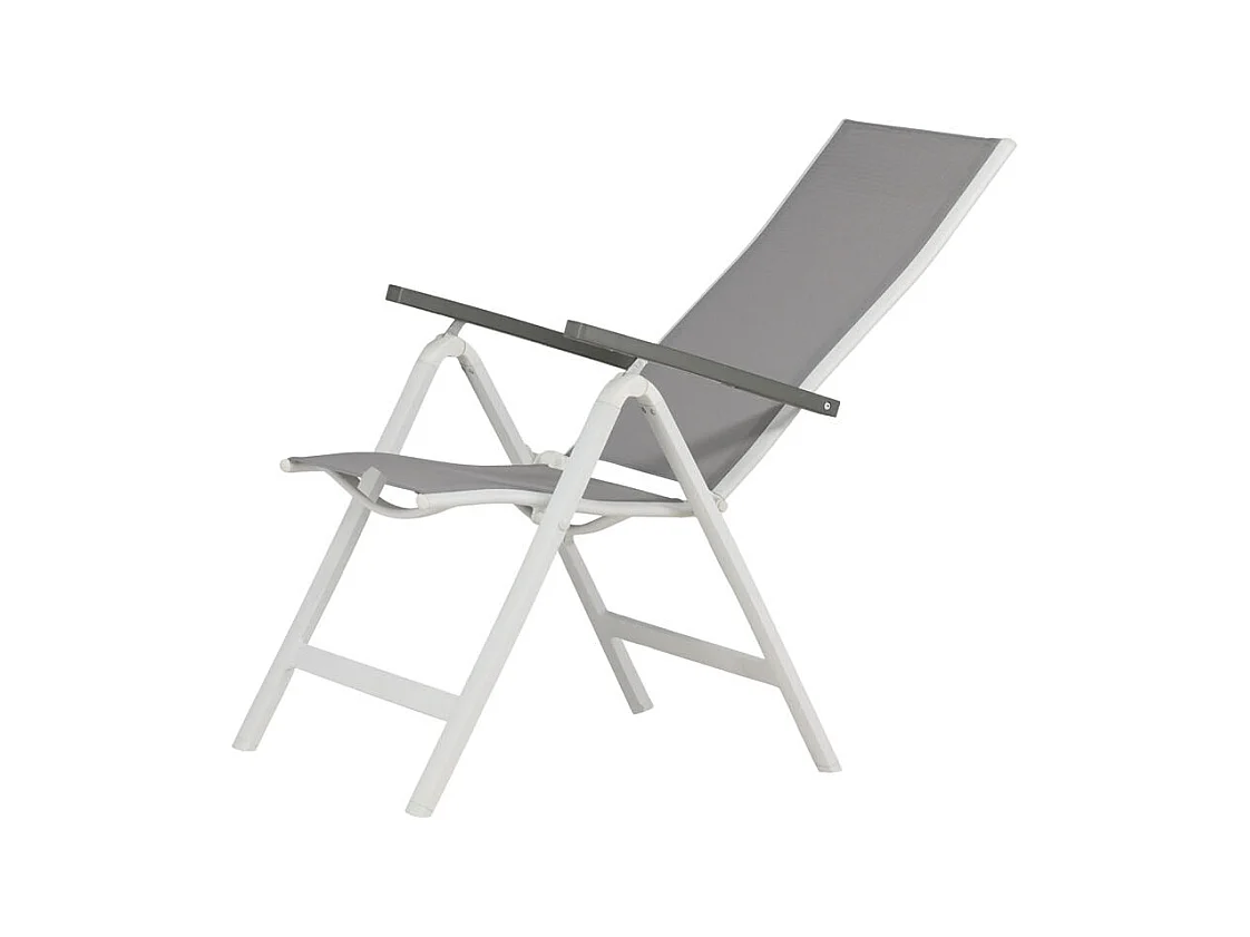 Albany Chaise de jardin réglable, gris.