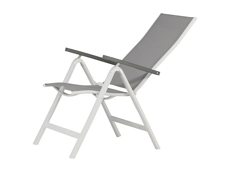 Albany tuinstoel instelbaar grijs.