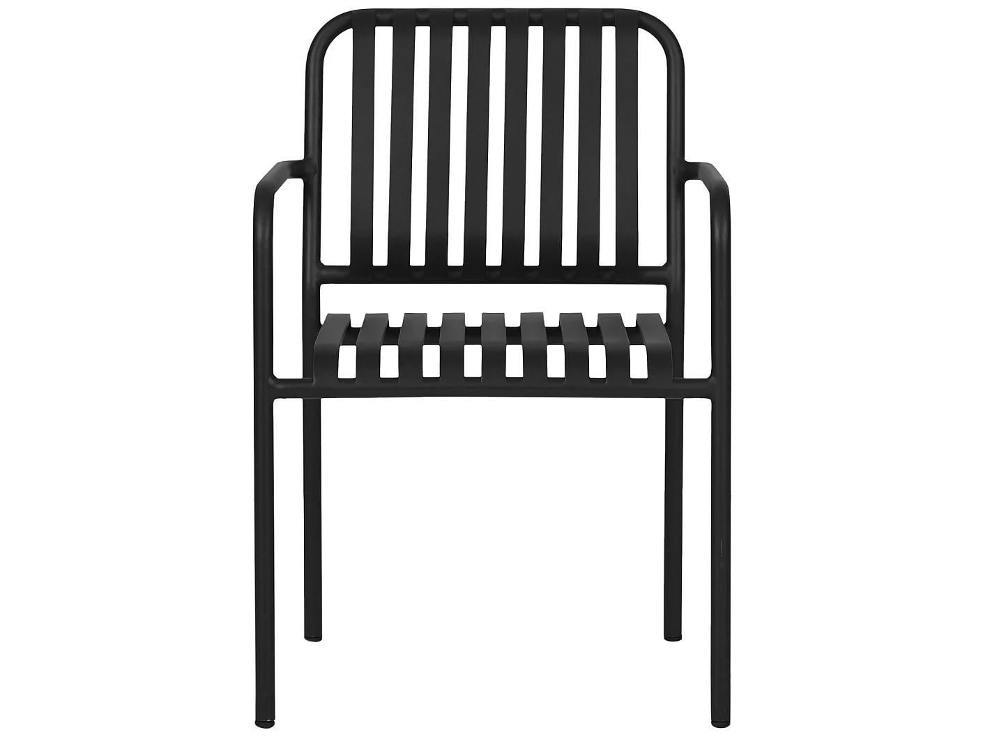 Stella Chaise de jardin empilable, noir.