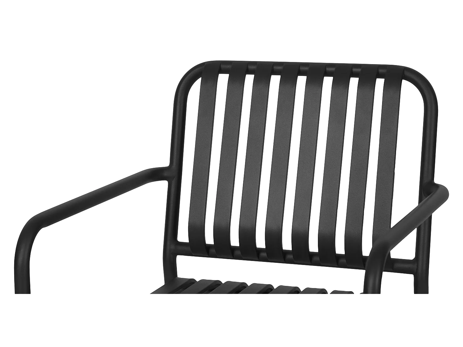 Stella Chaise de jardin empilable, noir.