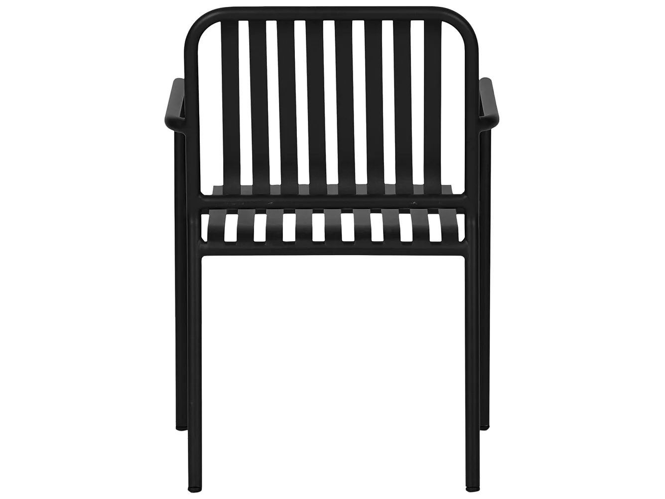 Stella Chaise de jardin empilable, noir.