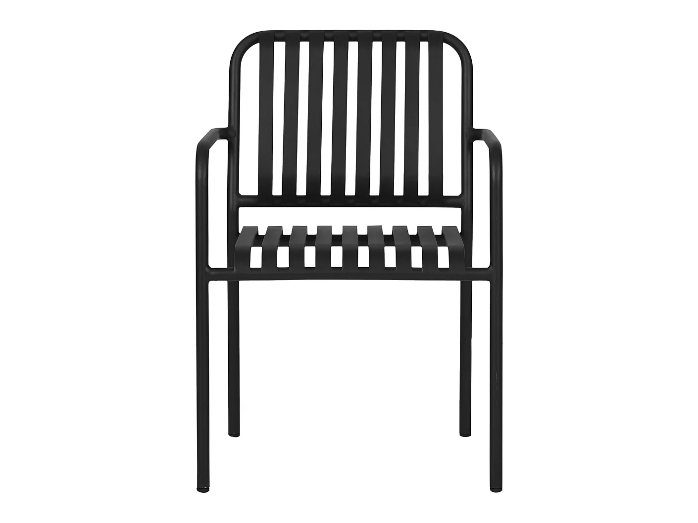 Stella Chaise de jardin empilable, noir.