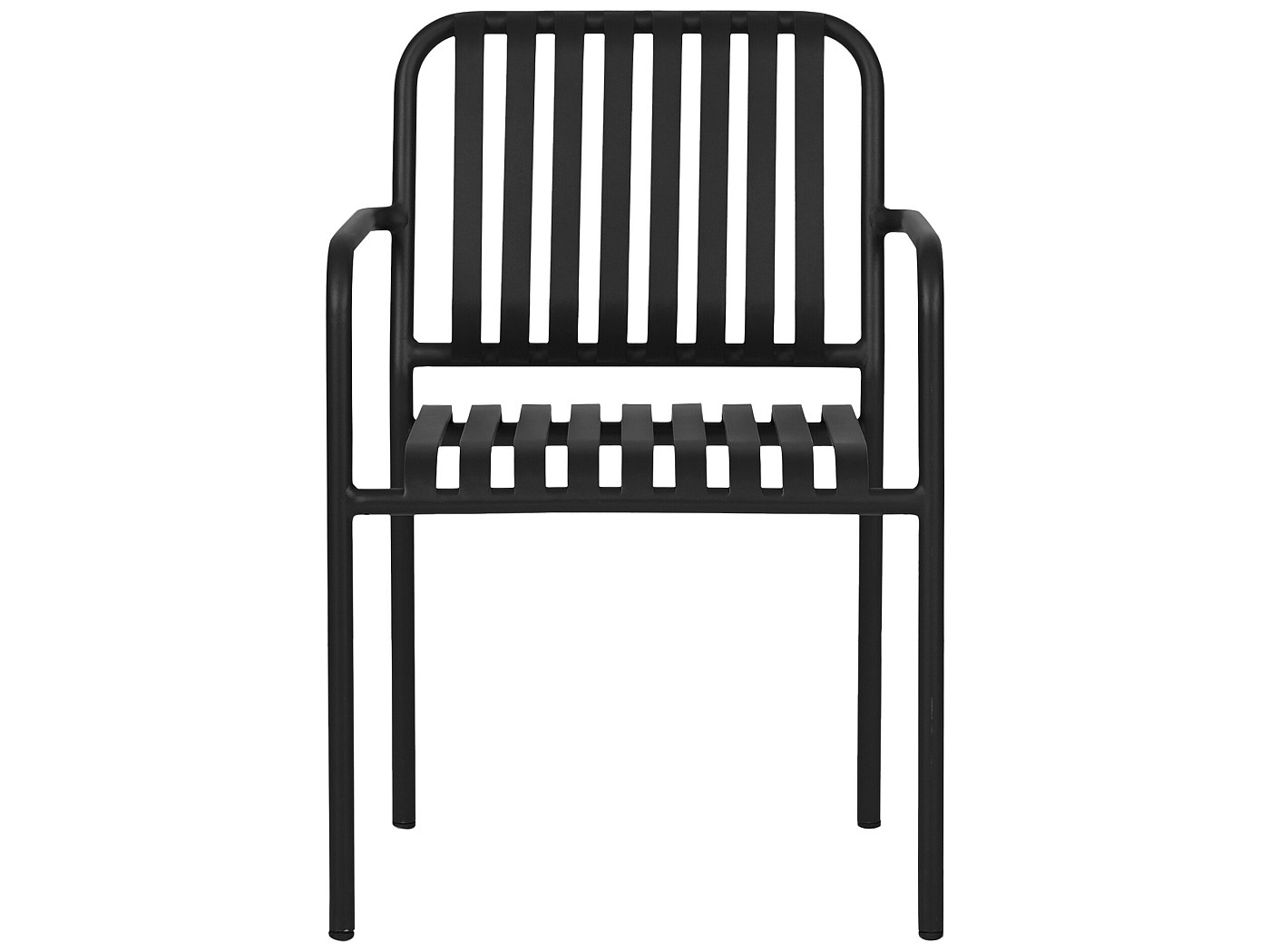 Stella Chaise de jardin empilable, noir.