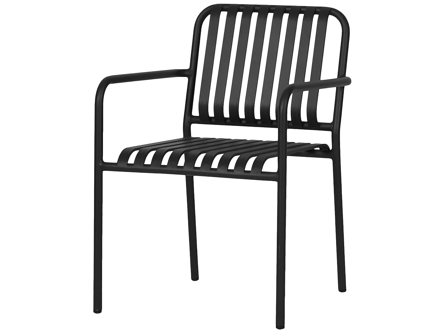 Stella Chaise de jardin empilable, noir.