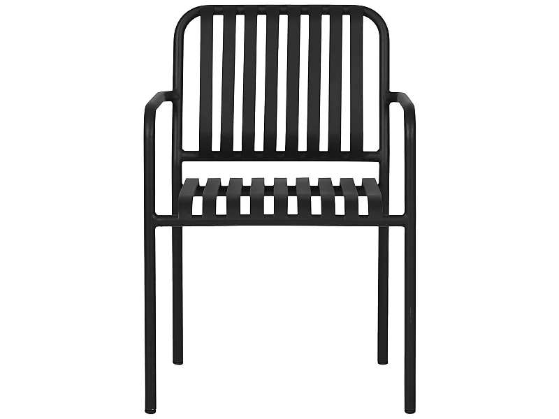 Stella tuinstoel stapelbaar, zwart.