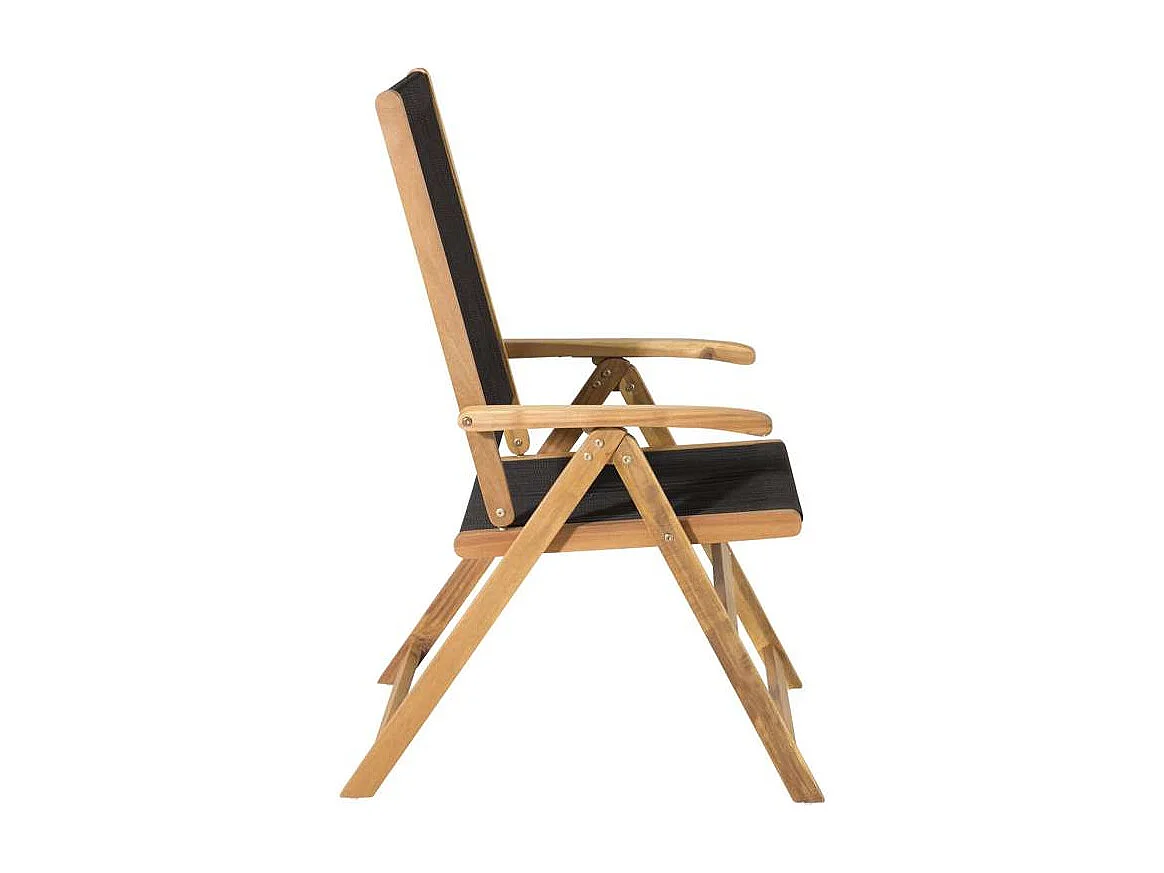 Little Chaise de jardin, noir, teinte naturelle.