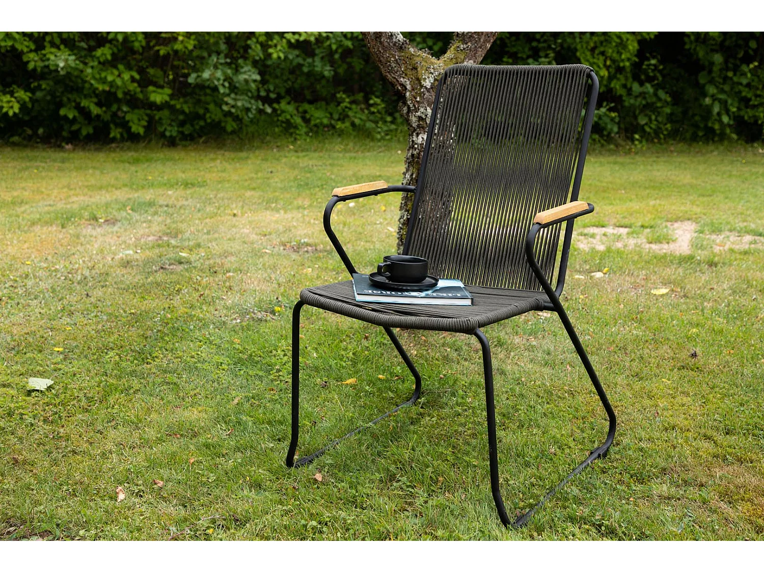 Bois Gartenstuhl stapelbar schwarz.