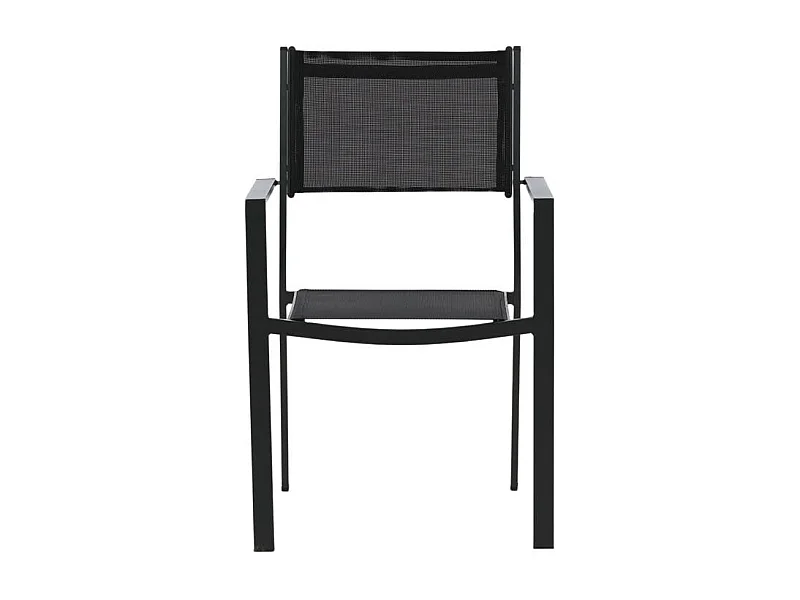 Copacabana chaise de jardin empilable noir.
