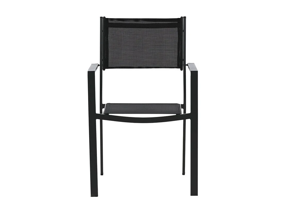 Copacabana chaise de jardin empilable noir.