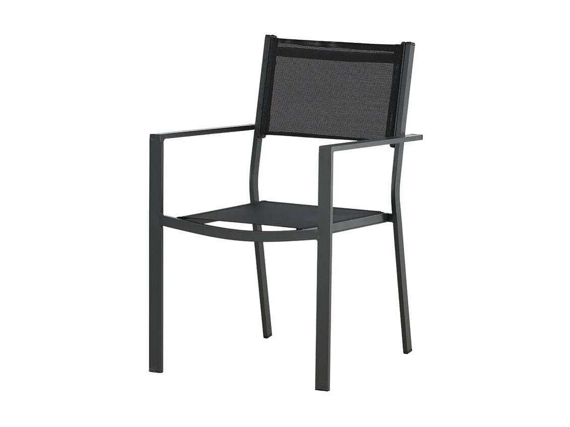 Copacabana chaise de jardin empilable noir.