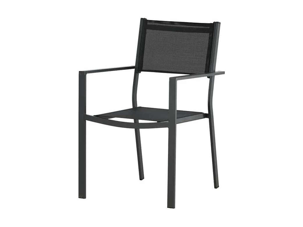 Copacabana chaise de jardin empilable noir.