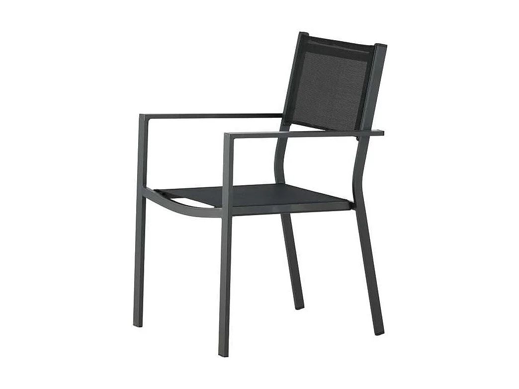 Copacabana chaise de jardin empilable noir.