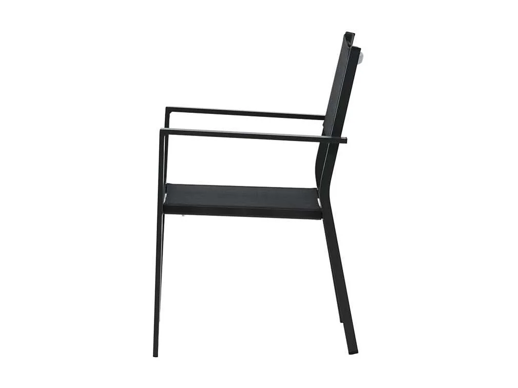 Copacabana chaise de jardin empilable noir.