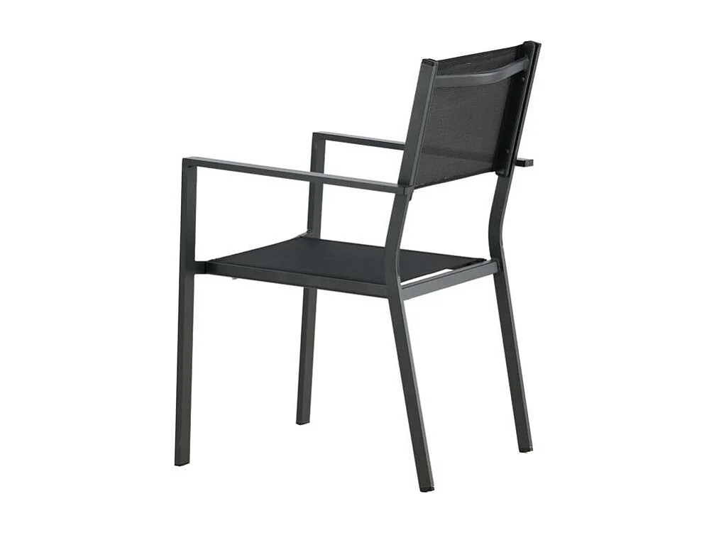 Copacabana chaise de jardin empilable noir.