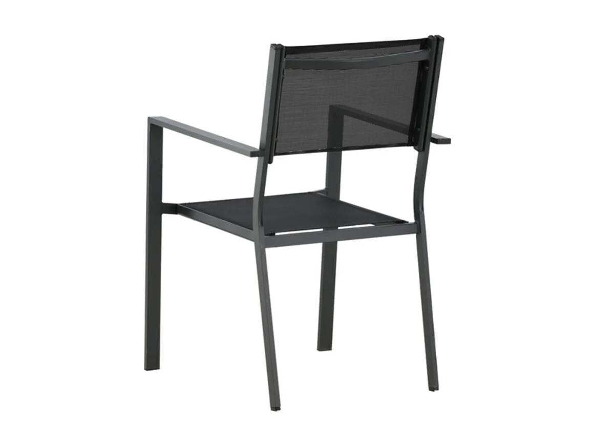 Copacabana chaise de jardin empilable noir.