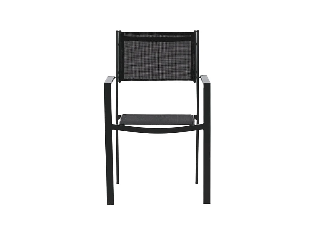 Copacabana chaise de jardin empilable noir.