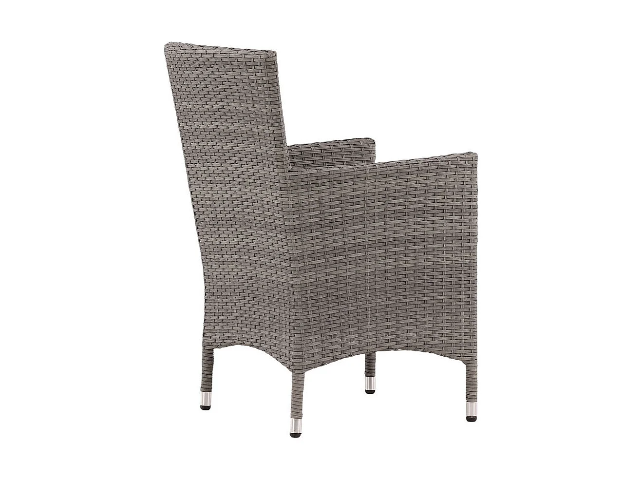 Malin tuinstoel met armleuningen incl. kussen, stapelbaar grijs.