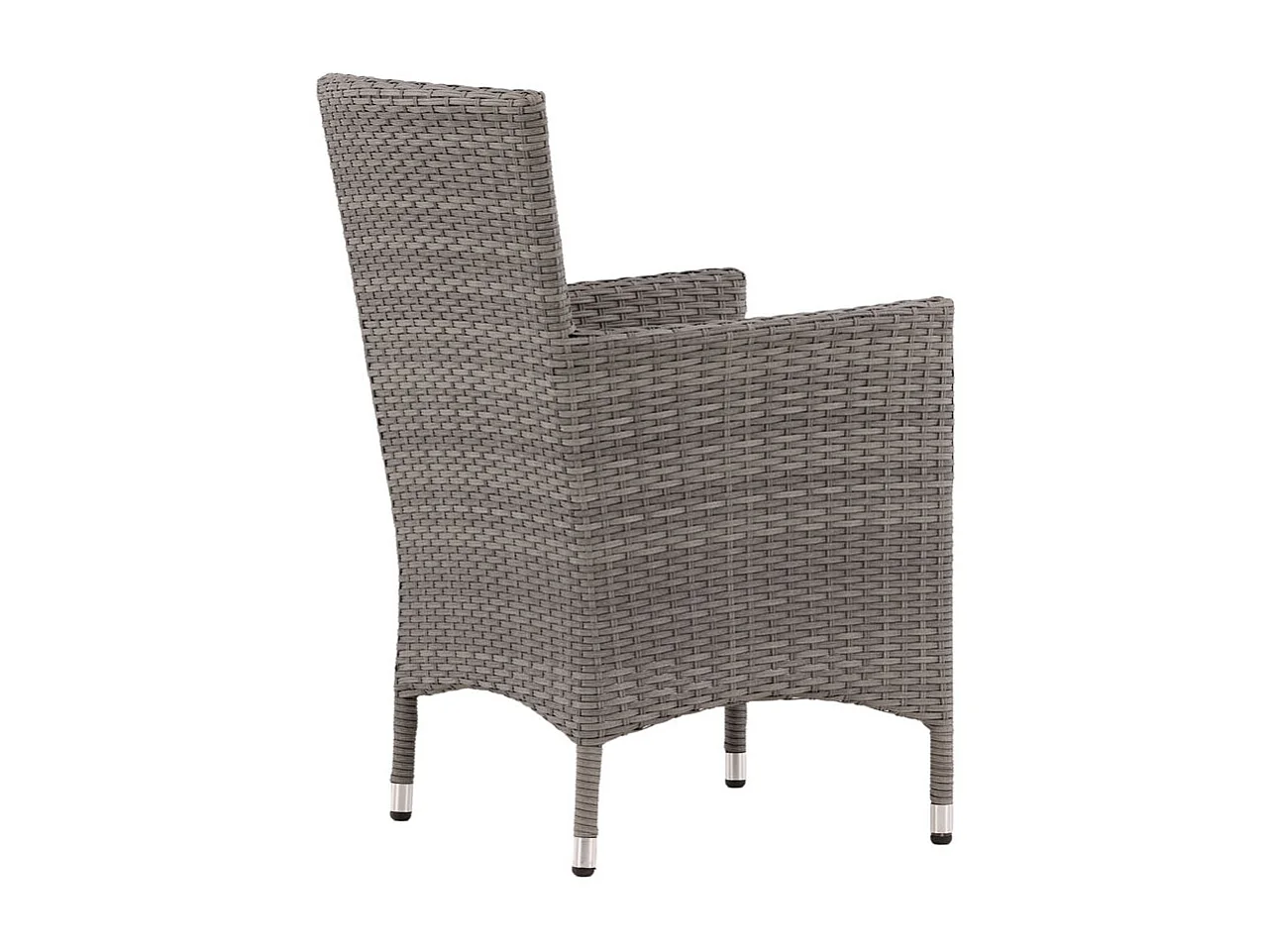 Malin Chaise de jardin avec accoudoirs, support d'assise inclus, empilable, gris.