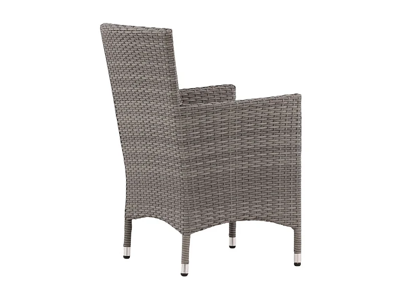 Malin Chaise de jardin avec accoudoirs, support d'assise inclus, empilable, gris.