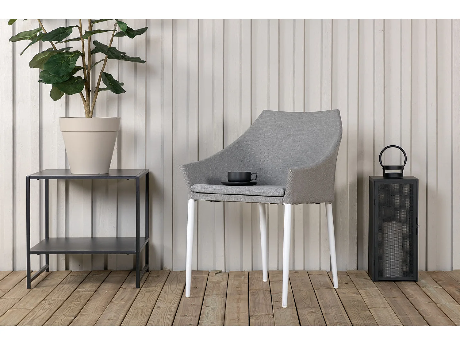 Spoga Chaise de jardin, blanc, gris.