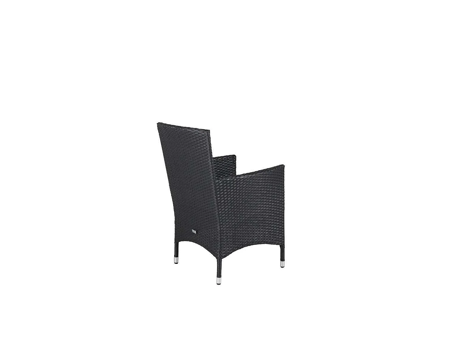 Malin Chaise de jardin avec accoudoirs, support d'assise inclus, empilable, noir.