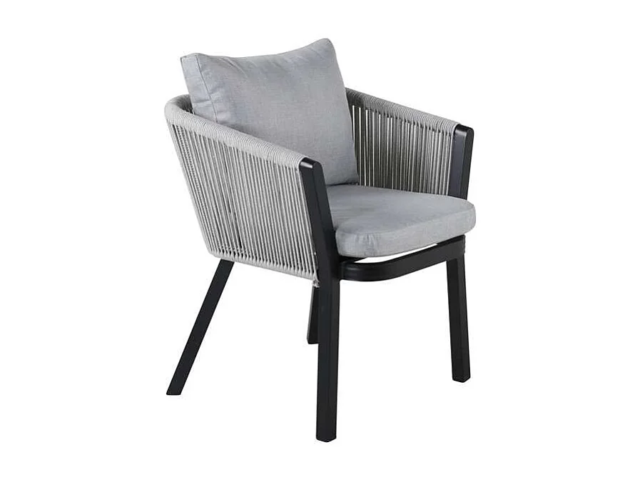 Virya Gartenstuhl inkl. Kissen schwarz.