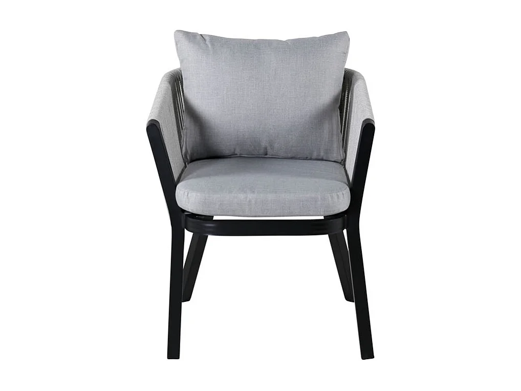 Virya Chaise de jardin avec support d'assise, noir.