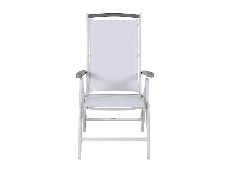 Albany Chaise de jardin réglable, 5 positions, blanc.