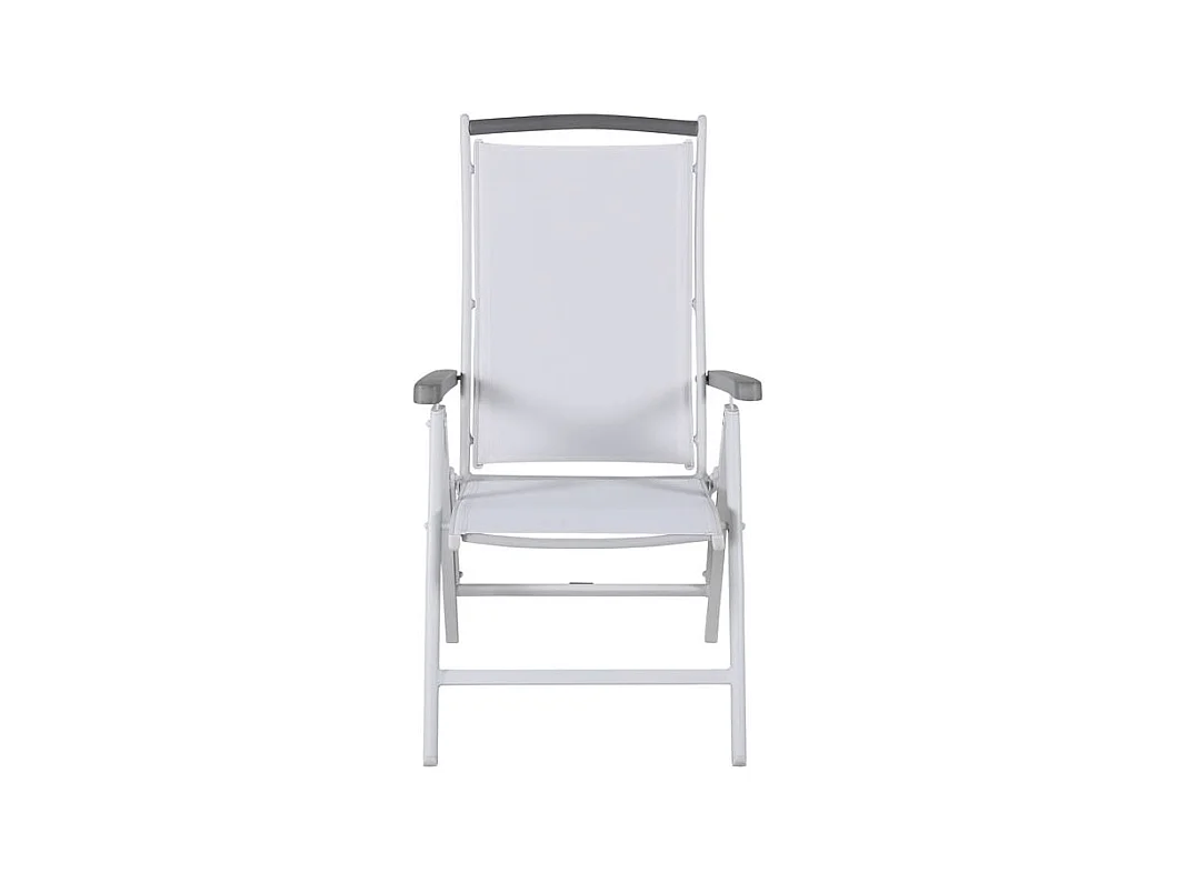 Albany Chaise de jardin réglable, 5 positions, blanc.