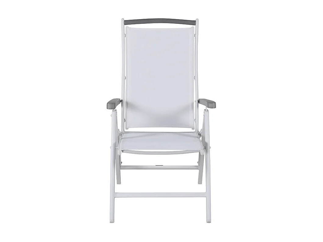 Albany Chaise de jardin réglable, 5 positions, blanc.