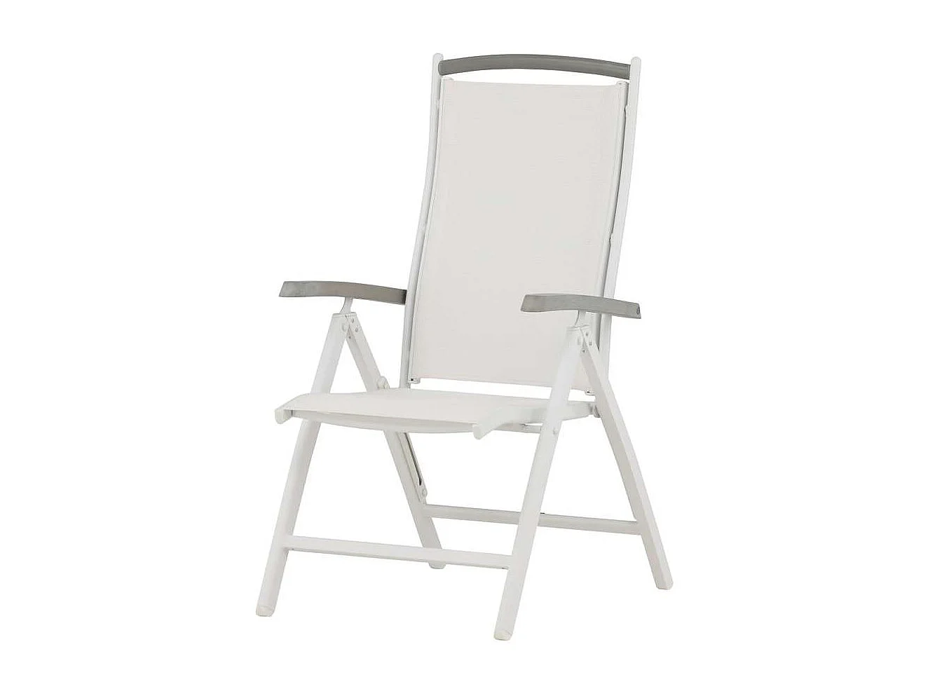 Albany Chaise de jardin réglable, 5 positions, blanc.