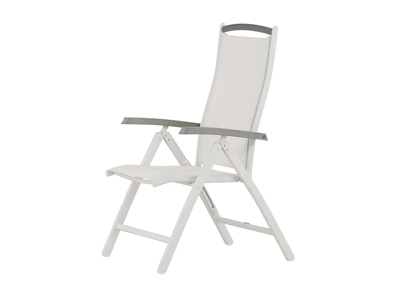 Albany Chaise de jardin réglable, 5 positions, blanc.