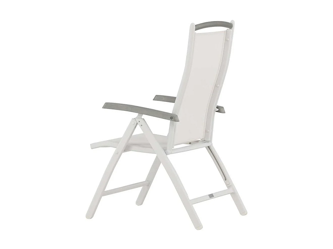 Albany Chaise de jardin réglable, 5 positions, blanc.