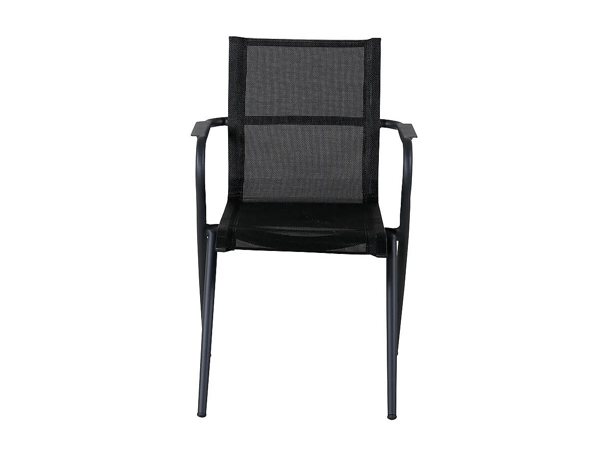 Alina Chaise de jardin empilable, noir.