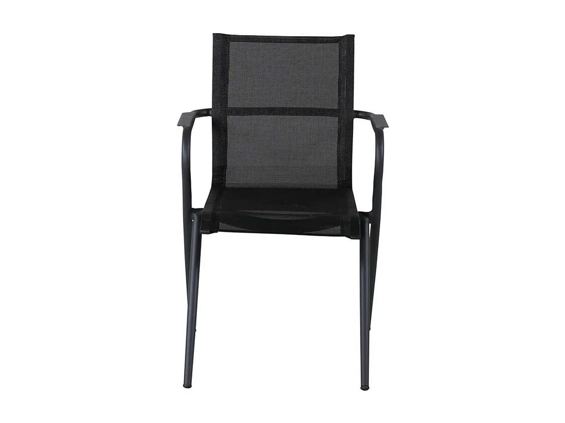 Alina Gartenstuhl stapelbar schwarz.