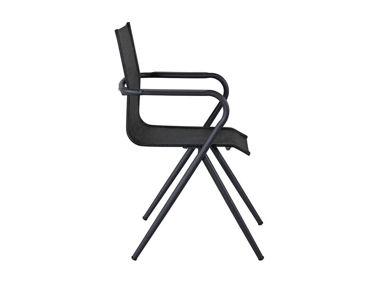 Alina Chaise de jardin empilable, noir.