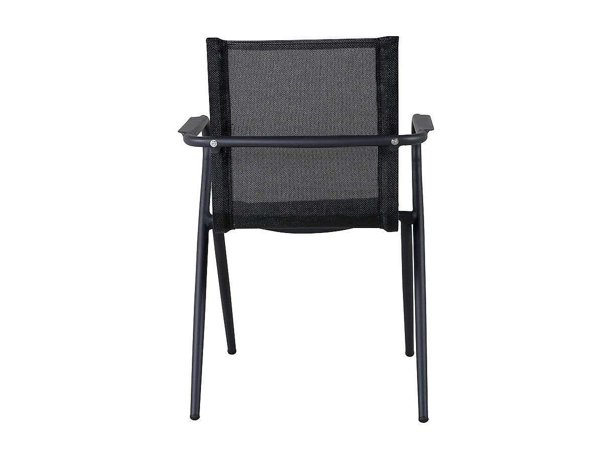 Alina Chaise de jardin empilable, noir.