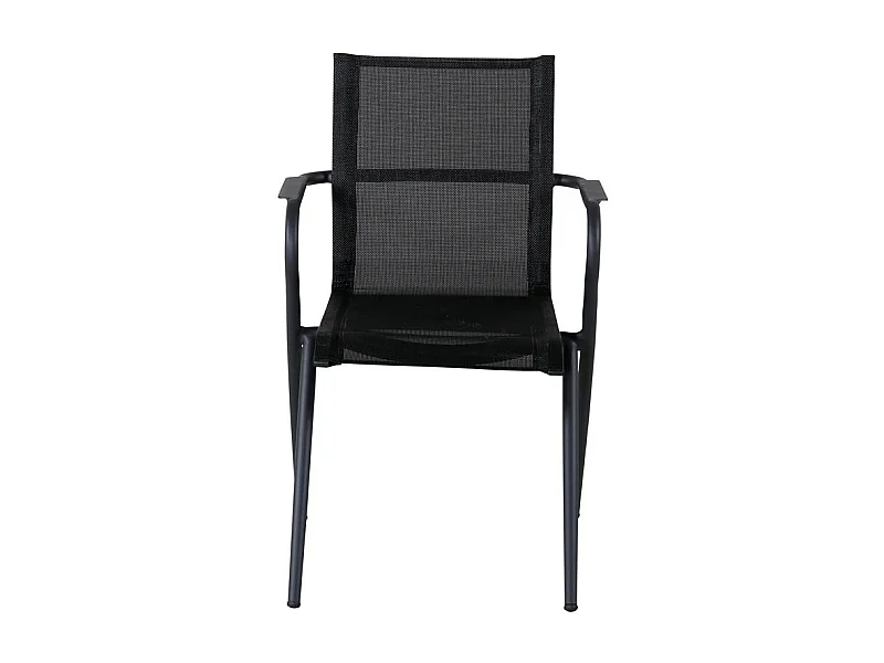 Alina Chaise de jardin empilable, noir.