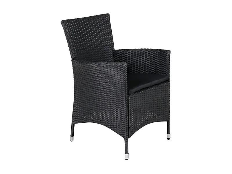 Knick Chaise de jardin avec accoudoirs, noir.