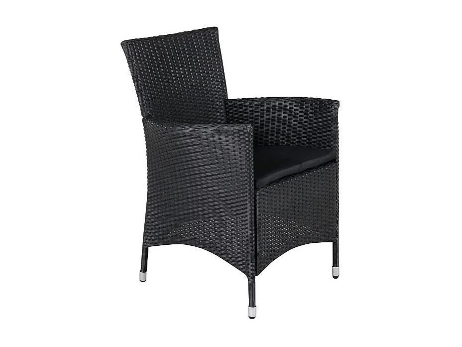 Knick Chaise de jardin avec accoudoirs, noir.
