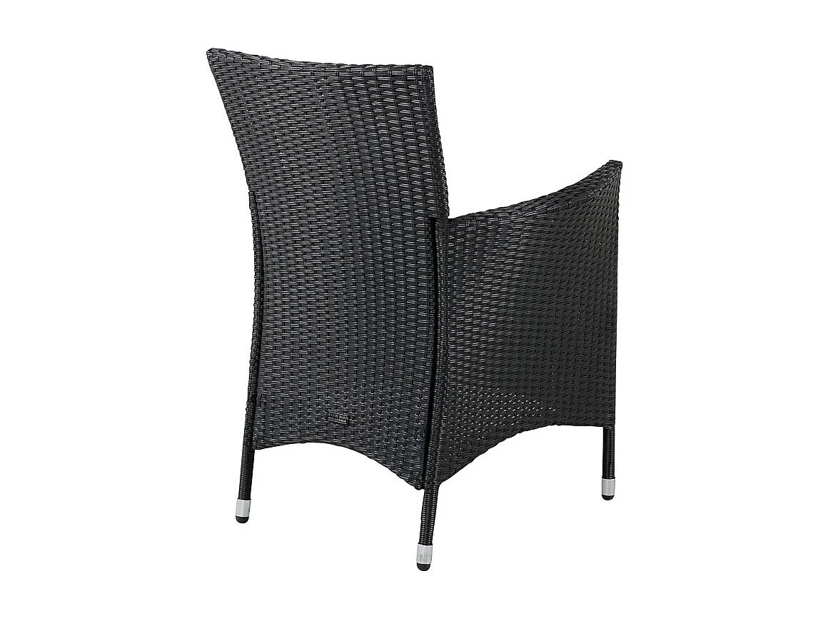 Knick Chaise de jardin avec accoudoirs, noir.