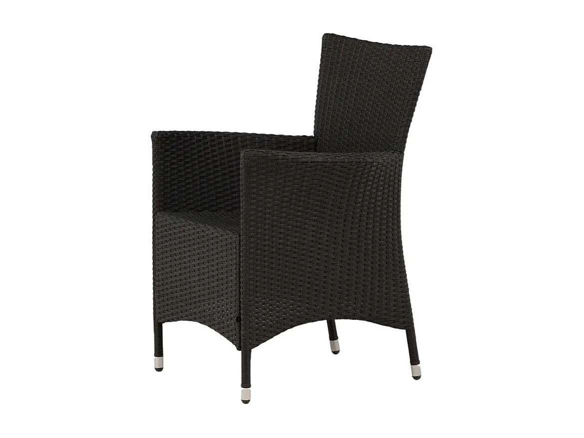 Knick Chaise de jardin avec accoudoirs, noir.